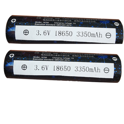 Ιονική μπαταρία ICR18650 3.6V 3350mah λι cOem κυλινδρική με το τερματικό USB