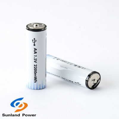 Ανανεώσιμη 1.5V AA μπαταρία ιόντων λιθίου με σύνδεσμο USB τύπου C