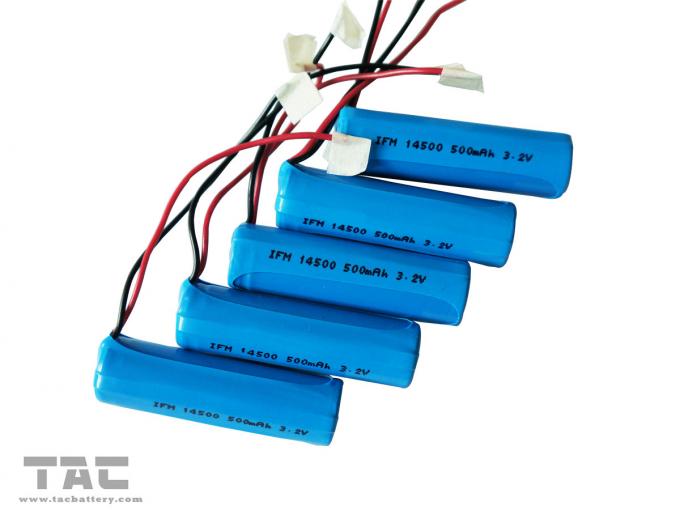 14505 πακέτο μπαταριών AA 3.2V LiFePO4 με το καλώδιο για τα οδικά στηρίγματα