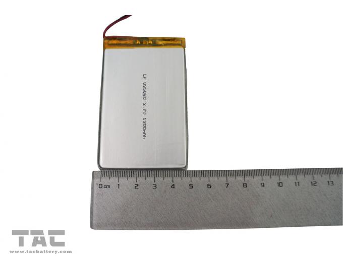 Ιονική μπαταρία πολυμερούς λίθιου GSP035080 3.7V 1300mAh για το κινητό τηλέφωνο, PC σημειωματάριων