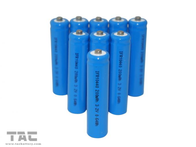Ιονικά Αντιαεροπορικό Πυροβολικό μπαταριών μπαταριών 3.2V LiFePO4 λίθιου/IFR10440 200mAh για το ηλιακό προϊόν