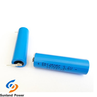 Μπλε υψηλής θερμοκρασίας μπαταρία μπαταριών ER14505S 3.6V 1.8AH LiSOCl2