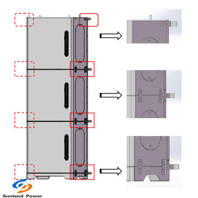 LiFePO4 μπαταρία 48V 100Ah Ηλιακό πίνακα φορτιστή 5-15kWh Συστημα αποθήκευσης ενέργειας για το σπίτι