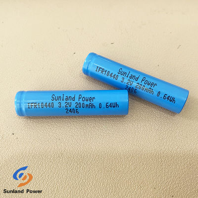 Αναφορτιζόμενη μπαταρία λιθίου IFR10440 AAA 3.2V LiFePO4 200mAh Κελίδα επίπεδη κάπα