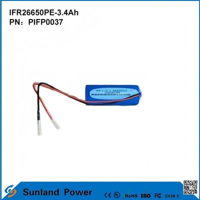IFR26650PE-3.4Ah 3.2V LiFePO4 Συλλέκτη μπαταρίας για ηλιακό φως φακό κύκλο ζωής 2000 φορές