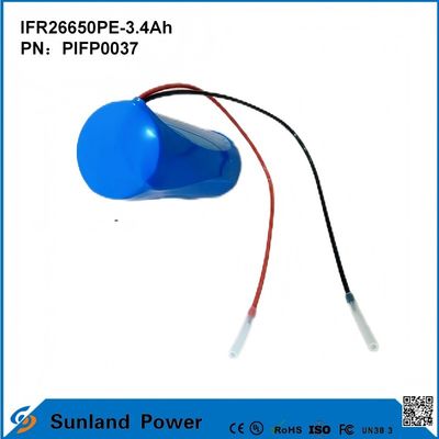 IFR26650PE-3.4Ah 3.2V LiFePO4 Συλλέκτη μπαταρίας για ηλιακό φως φακό κύκλο ζωής 2000 φορές