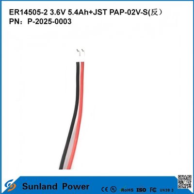 3.6V 5.4AH ER14505-2 Πρωταρχική μπαταρία Υψηλή και σταθερή τάση λειτουργίας