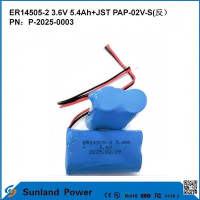 3.6V 5.4AH ER14505-2 Πρωταρχική μπαταρία Υψηλή και σταθερή τάση λειτουργίας