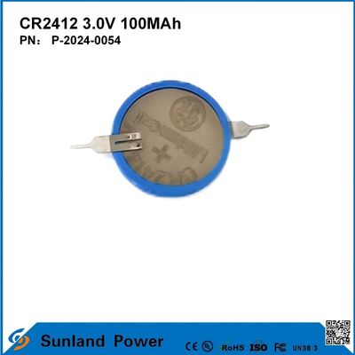 CR2412 3.0V 100MAH μπαταρία Li-MnO2