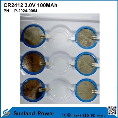 CR2412 3.0V 100MAH μπαταρία Li-MnO2