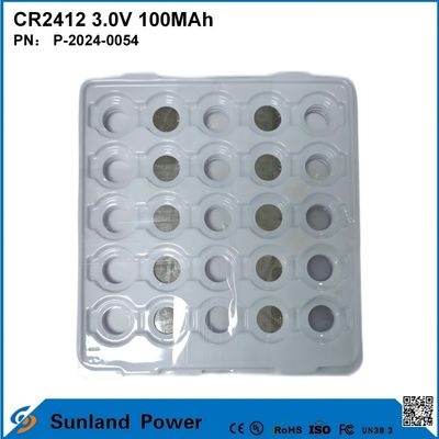 CR2412 3.0V 100MAH μπαταρία Li-MnO2