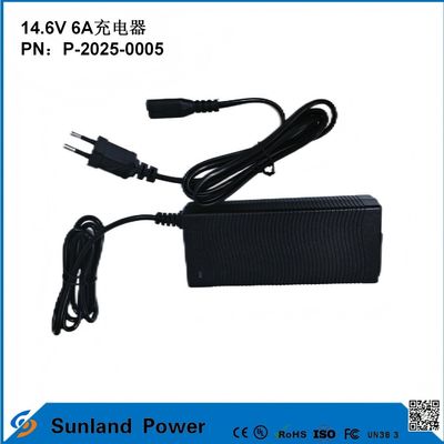 14.6V 6A φορτιστή, συμβατό με 12.8V/14.4V Φωσφορικό Λιθίου Σιδήρου (LiFePO4) φορτιστή μπαταρίας, σχεδιασμένο ειδικά για ηλεκτρικά εργαλεία/ηλεκτρικό αποδοτικό φορτιστή, συμβατό με πολλαπλές συσκευές