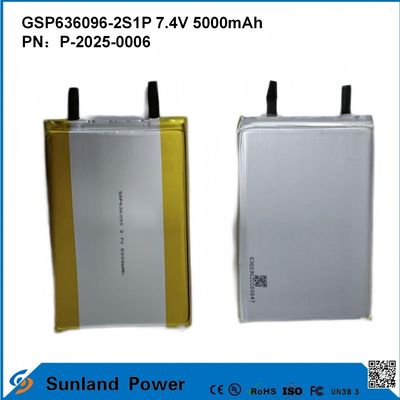 Ανανεώσιμη μπαταρία ιόντων λιθίου GSP636096-2S1P 7.4V Και 5000mAh Για τράπεζες ισχύος Εξωτερικές ηλεκτρονικές συσκευές Φλας φωτισμός μικροεπαγγελματικό ηλεκτρονικό εξοπλισμό