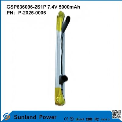 Ανανεώσιμη μπαταρία ιόντων λιθίου GSP636096-2S1P 7.4V Και 5000mAh Για τράπεζες ισχύος Εξωτερικές ηλεκτρονικές συσκευές Φλας φωτισμός μικροεπαγγελματικό ηλεκτρονικό εξοπλισμό