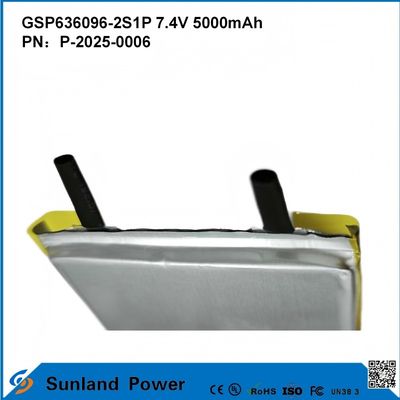 Ανανεώσιμη μπαταρία ιόντων λιθίου GSP636096-2S1P 7.4V Και 5000mAh Για τράπεζες ισχύος Εξωτερικές ηλεκτρονικές συσκευές Φλας φωτισμός μικροεπαγγελματικό ηλεκτρονικό εξοπλισμό