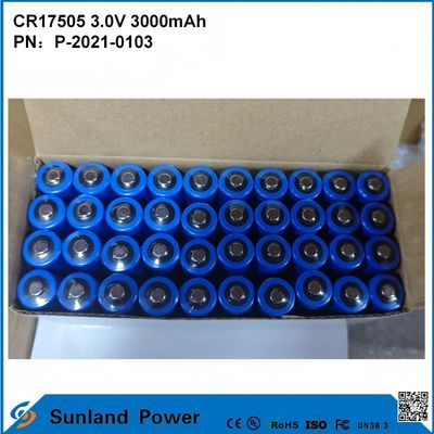 CR17505 3.0V 3000mAh Για έξυπνα όργανα Ιατρικό εξοπλισμό Μεταφορές και Λογιστική έξυπνα έπιπλα Μεγάλη χωρητικότητα Σταθερή απόδραση Απόδοση τάση έξοδος Μακρά διάρκεια ζωής