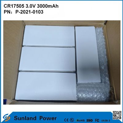 CR17505 3.0V 3000mAh Για έξυπνα όργανα Ιατρικό εξοπλισμό Μεταφορές και Λογιστική έξυπνα έπιπλα Μεγάλη χωρητικότητα Σταθερή απόδραση Απόδοση τάση έξοδος Μακρά διάρκεια ζωής