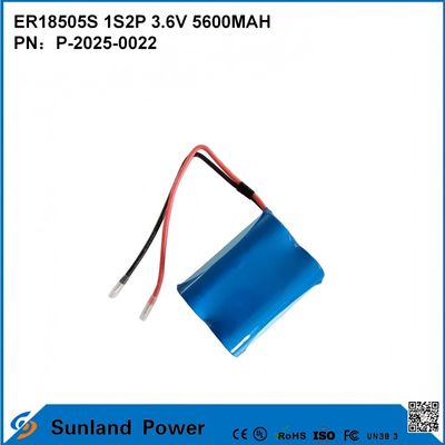 ER18505S 1S2P 3.6V 5600MAH Ανθεκτική σε υψηλές θερμοκρασίες, μπαταρία μεγάλης χωρητικότητας
