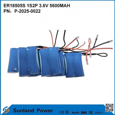 ER18505S 1S2P 3.6V 5600MAH Ανθεκτική σε υψηλές θερμοκρασίες, μπαταρία μεγάλης χωρητικότητας