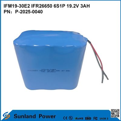 LiFePO4 IFM19-30E2 IFR26650 6S1P 19.2V 3AH μπαταρία που χρησιμοποιείται σε συστήματα αποθήκευσης ενέργειας, ηλεκτρικά εργαλεία