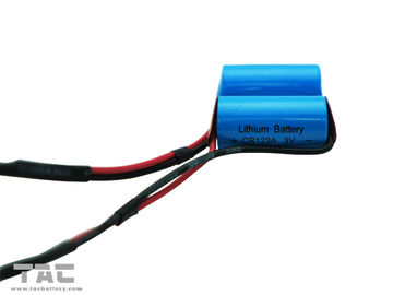 Non-rechargeable 3.0V μπαταρία λι-ΜΝ CR123A 1300mah με το καλώδιο