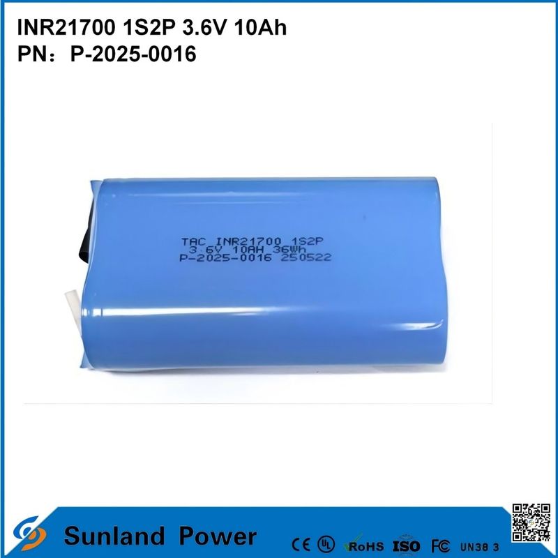 INR21700 1S2P 3.6V 10Ah υψηλής ταχύτητας έκπτωση, κατάλληλη για συσκευές υψηλής ζήτησης ισχύος!