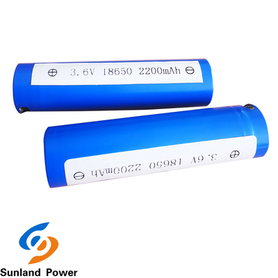 Ιονική κυλινδρική μπαταρία λίθιου ICR18650 3.7V 2200mah για τις εγχώριες συσκευές