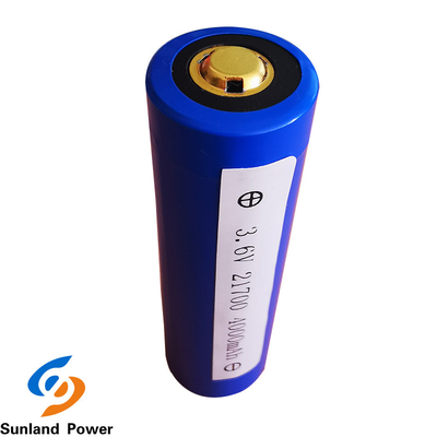 Μπλε κυλινδρική μπαταρία ICR21700 3.6V 4000mah λίθιου με USB 300 φορές ζωή κύκλων
