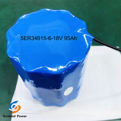 Η μπαταρία LiSOCl2 Πρωτογενής μπαταρία ER34615 5S6P 18V 95Ah με εύρος θερμοκρασίας περιβάλλοντος -55°C έως 85°C