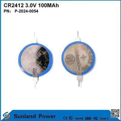 CR2412 3.0V 100MAH μπαταρία Li-MnO2