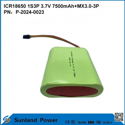CR18650 1S3P 3.7V 7500mAh+MX3.0-3P-UL2054 ΜΠΑΤΑΡΙΑ