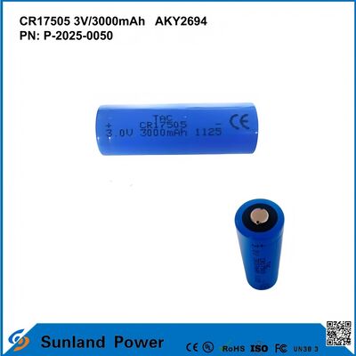 Μπαταρία CR17505 3V 3000mAh Εφαρμοσμένη σε Smart Meters Βιομηχανικά συστήματα ελέγχου και ασφάλειας