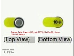 Rayovac Εξαιρετικά Προχωρημένο Ζινκ Air PR536 1.4v 85mAh Λιθιοποιημένη μπαταρία κέρματος