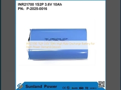 INR21700 1S2P 3.6V 10Ah μπαταρία υψηλής ταχύτητας απόλυτου ρεύματος για συσκευές υψηλής ζήτησης ισχύος