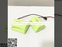 2000mAh επαναφορτιζόμενες μπαταρίες NiMH AA με 500 κύκλους
