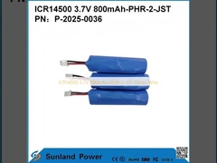 ICR14500 3.7V 800mAh-PHR-2-JST-10mm Σύρμα